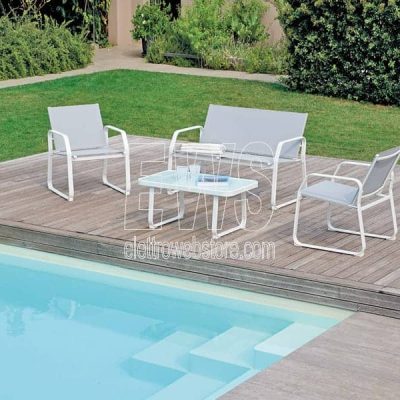 Antwerpener Eisen Couchgarnitur 2 Sessel+Sofa und Couchtisch CSF18B