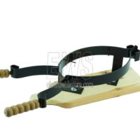 STAND PROSCIUTTO en fer forgé avec base en bois de hêtre