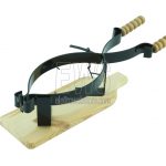 wrought iron PROSCIUTTO STAND with beech wood base