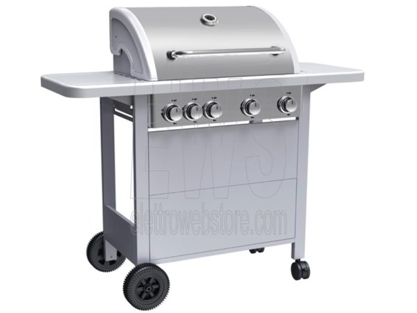 Barbecue à gaz GPL Ferraboli acier 4+1 brûleurs
