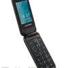 FLIP 8 GSM mobile phone large clamshell buttons with SOS button black
