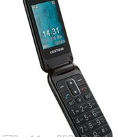 FLIP 8 telefono cellulare GSM tasti grandi a conchiglia con tasto SOS nero