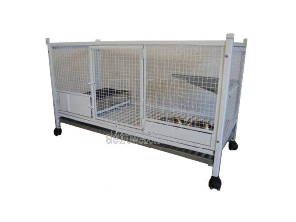 Gabbia per gatti cm 120X50 H 71 con gambe e ruote MOD. L53G