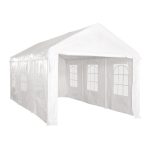 Eisen-Parkplatz-Pavillon 6X3 m weiß kunststoffbeschichtetes Segeltuch GAZ160
