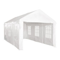 Gazebo Car Parking in ferro 6X3 m telo plastificato bianco GAZ160