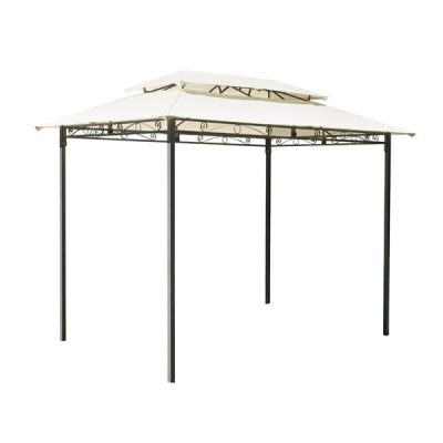 Gazebo Illinois iron 3X2 polyester cover ecru GAZ363