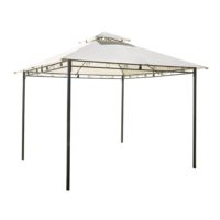 Gazebo Illinois in ferro 3X3 copertura in poliestere ecrù GAZ365
