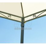 Gazebo Illinois Eisen 3X3 Polyester Abdeckung ecru GAZ365