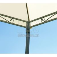 Gazebo Illinois fer 3X3 couverture polyester écru GAZ365