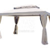 Gazebo Nebraska in alluminio 3X4 copertura in poliestere ecrù GAZ034
