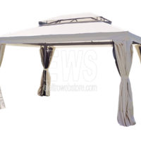 Gazebo Nebraska in alluminio 3X4 copertura in poliestere ecrù GAZ034
