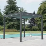 Pergola Arizona bioclimatica alluminio 3x3 3x4 3x6 bianco antracite – Bild 7