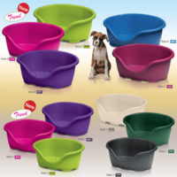 Marchioro Perla lit en plastique pour animaux de compagnie avec coussin