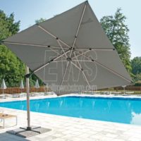 Ombrellone 3 x 3 mt. grigio chiaro con palo laterale E5048