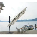 Parasol 4 x 4 m ecru with side pole E5053