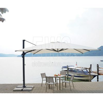 Parasol 4 x 4 m ecru with side pole E5053