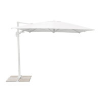 Ombrellone California 3 x 3 mt. con palo laterale alluminio bianco E5054B