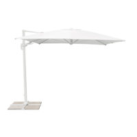 California 3 x 4 m schwenkbarer Regenschirm mit Seitenstange weiß E5057B