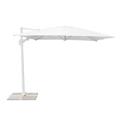 California 3 x 4 m schwenkbarer Regenschirm mit Seitenstange weiß E5057B