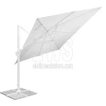 California 3 x 4 m schwenkbarer Regenschirm mit Seitenstange weiß E5057B