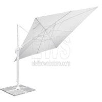 Ombrellone California 3 x 4 mt. basculante con palo laterale bianco E5057B