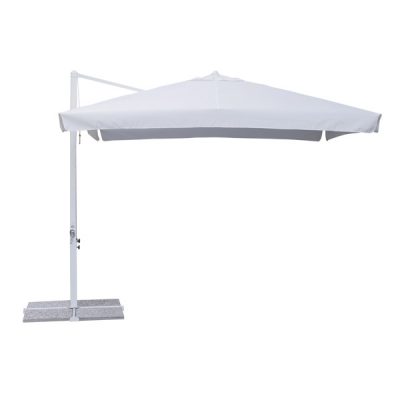 Florida-Sonnenschirm 3 x 3 m mit weißer Seitenstange E5011B