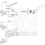 Paini Pilot 04CR105P1 Badewannenbatterie mit Handbrause
