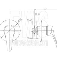 Paini Pilot 04CR690P1 mitigeur de douche encastré chromé