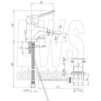Paini Pilot 04CR306P1 mitigeur de bidet chromé