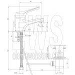 Paini Pilot 04CR211P1 chrome washbasin mixer