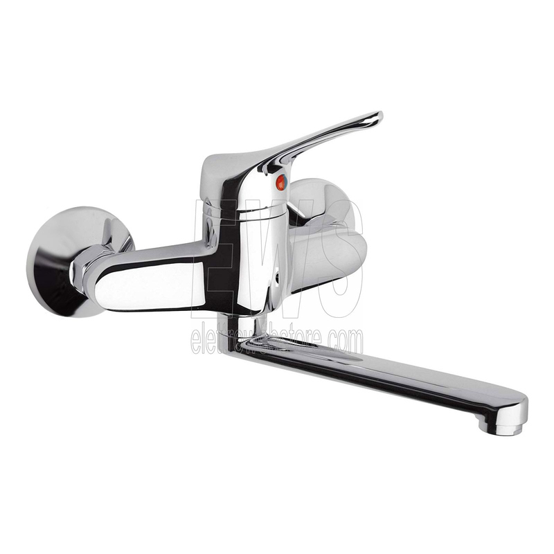 Paini Pilot 04CR501P1 Verchromte Spültisch-Wandbatterie