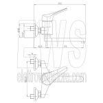 Paini Pilot 04CR501P1 Chrome-plated wall-mounted sink mixer