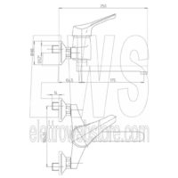 Paini Pilot 04CR501P1 Verchromte Spültisch-Wandbatterie