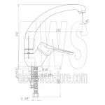 Paini Pilot 04CR570P1 Chrome-plated kitchen sink mixer