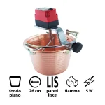 kessel-kupferboden-boden-diam.26-cm-glatte-wände-motor-5-watt-newfac-art.07