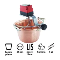 paiolo-rame-fondo-piano-diam.26-cm-pareti-lisce-fiamma-motore-5-watt-botta-nuovafac-art.07