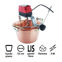 paiolo-rame-fondo-piano-diam.32-cm-pareti-lisce-fiamma-motore-5-watt-botta-nuovafac-art.08