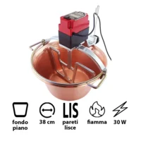 paiolo-rame-fondo-piano-diam.38-cm-pareti-lisce-fiamma-motore-30-watt-botta-nuovafac-art.09