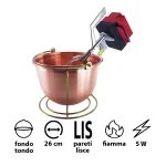 kessel-kupfer-boden-rund-diam.26-cm-wand-glatt-flamme-motor-5-watt-newfac-art.14