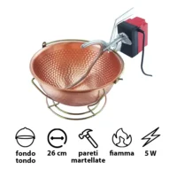 paiolo-rame-fondo-tondo-diam.26-cm-pareti-martellate-fiamma-motore-5-watt-botta-nuovafac-art.13