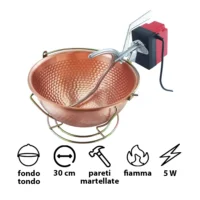 paiolo-rame-fondo-tondo-diam.30-cm-pareti-martellate-fiamma-motore-5-watt-botta-nuovafac-art.16