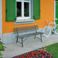 Banc Gallipoli en fer gris anthracite BEF24G