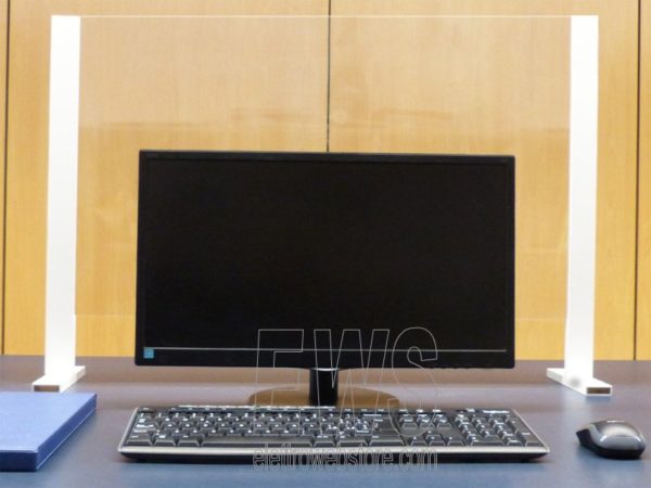 Paratia con supporto barriera protezione anticontagio plexiglass