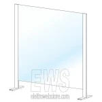 Schottwand mit Plexiglas-Barrierestütze