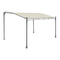 Pergola a parete Kansas 3x4 in ferro copertura poliestere GAZ361
