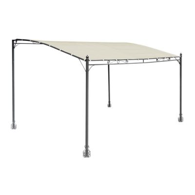 Pergola a parete Kansas 3x4 in ferro copertura poliestere GAZ361