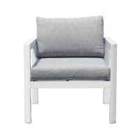 Poltrona Marsiglia in alluminio bianca CSP01B