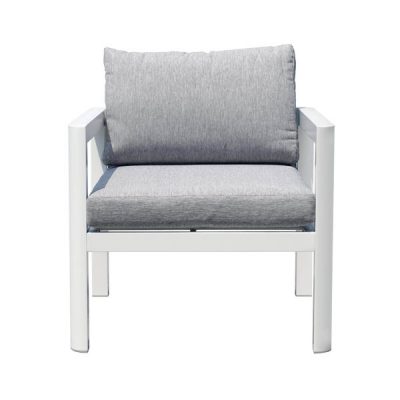 Poltrona Marsiglia in alluminio bianca CSP01B