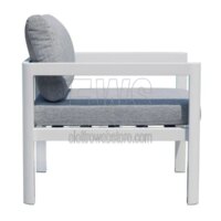Sillón Marsiglia de aluminio blanco CSP01B