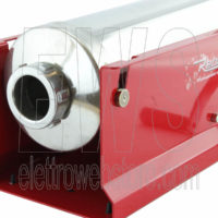 Ensacadora manual roja REBER de acero inoxidable de 2 velocidades